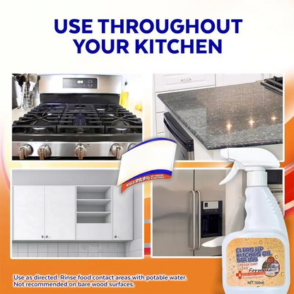 🔥 50% OFF!🫧Heavy Duty Kitchen Degreaser Spray Lasting Effect Heavy Oil Cleaner Stain Removal Liquid for Kitchen