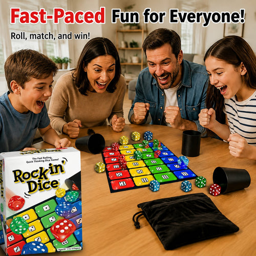 🎲 Fast-Paced Rocking Dice Game – Family Party Board Game for Kids & Adults, Fun Screen-Free Tabletop Challenge