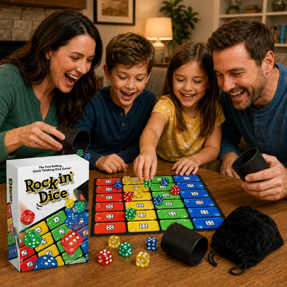 🎲 Fast-Paced Rocking Dice Game – Family Party Board Game for Kids & Adults, Fun Screen-Free Tabletop Challenge