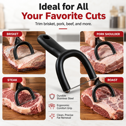 🥩 Handheld Fat Trimmer for Beef & Pork – Easy BBQ Prep Tool