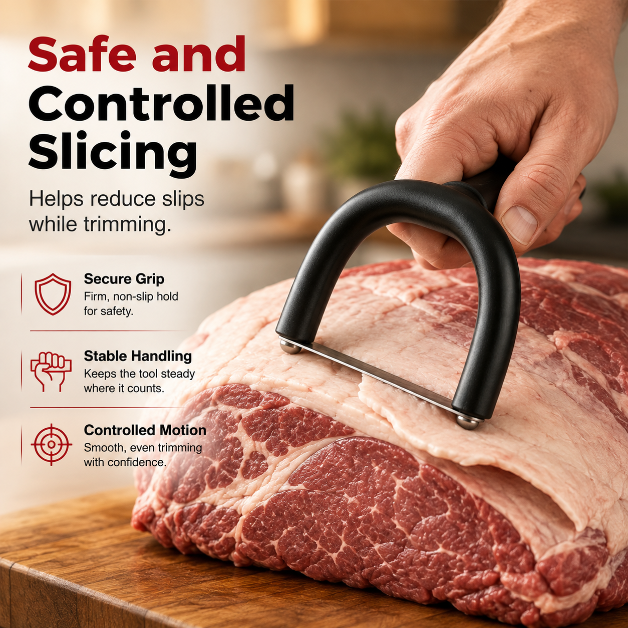 🥩 Handheld Fat Trimmer for Beef & Pork – Easy BBQ Prep Tool