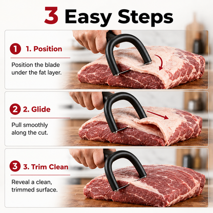 🥩 Handheld Fat Trimmer for Beef & Pork – Easy BBQ Prep Tool