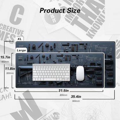 🖱️ Decorative Mouse Pad – Non-Slip & Washable