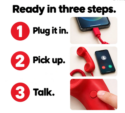 📞 Retro Phone Handset for Smartphones – Classic Vintage Call Experience