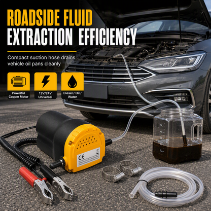 🚗 12V/24V Electric Oil Transfer Pump – Self-Priming Fuel & Oil Pump for Cars, Trucks & Machinery