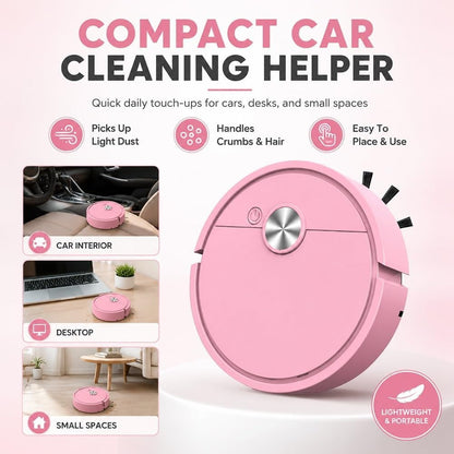 🧹 Mini Robot Vacuum Mop – Compact 3-In-1 Cleaner For Cars, Desks & Small Spaces