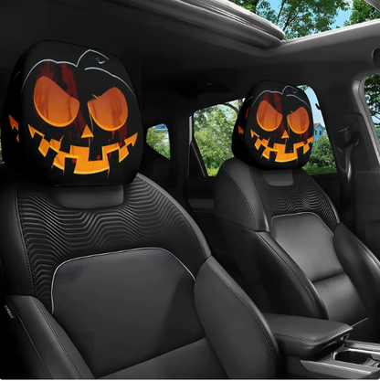😆 Funny Cartoon Car Headrest Covers – 2PCS 2D Universal Fit 🚗