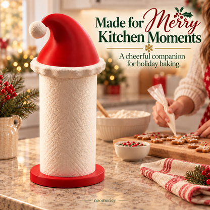 50% OFF🎅🎄 Santa Hat Paper Towel Holder – Festive Christmas Kitchen Decor 🎁