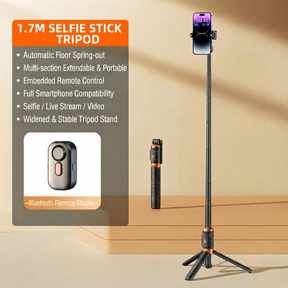 📱 SmartSelfie Stick & Tripod – Wireless Remote, Stable Stand, Creator Kit for iPhone & Android ✈️