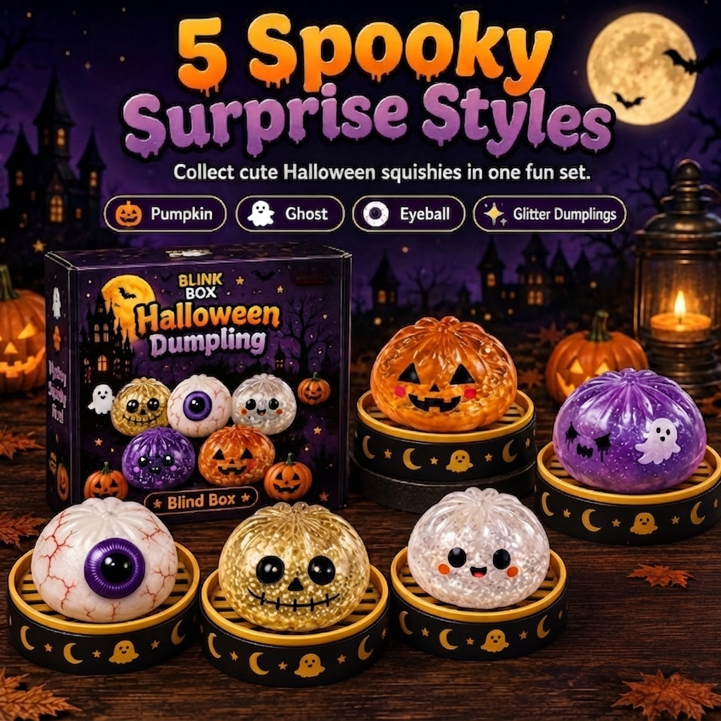 🎃 Limited-Time Sale 👻 Halloween Ghost Dumpling Slow-Rebound Squishy Toy🎁