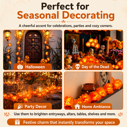 🌼USB Charging Lighted Marigold Garland