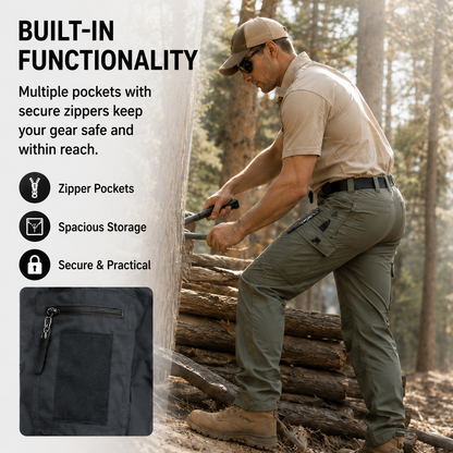 🔥LAST DAY 49%---Men's Tactical Pants | Water-Resistant Outdoor Work Pants with Utility Pockets