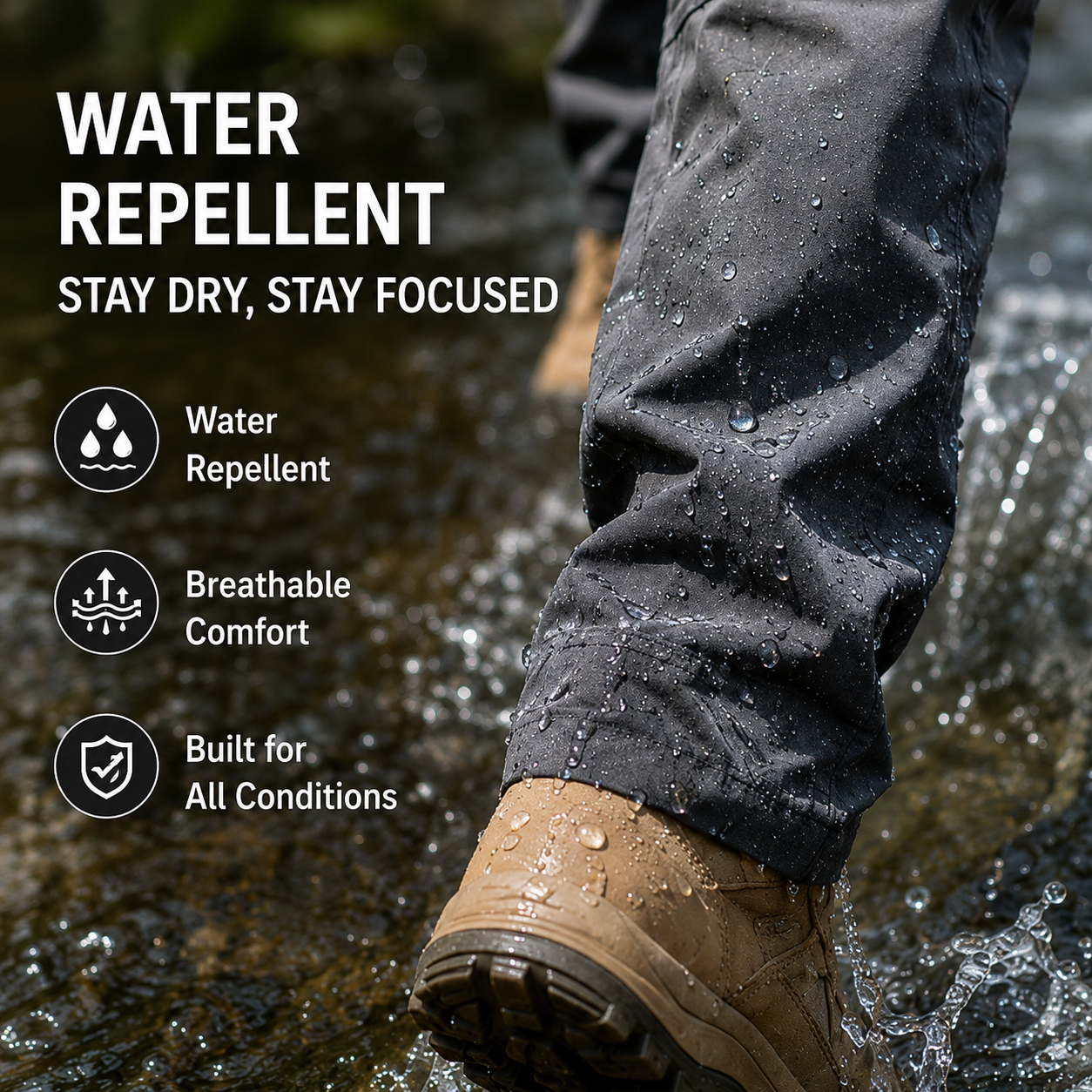 🔥LAST DAY 49%---Men's Tactical Pants | Water-Resistant Outdoor Work Pants with Utility Pockets