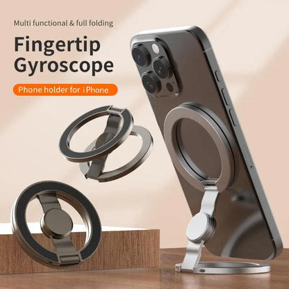 🧲 2-in-1 Magnetic Phone Stand & Fidget Spinner – Foldable, 360° Rotation