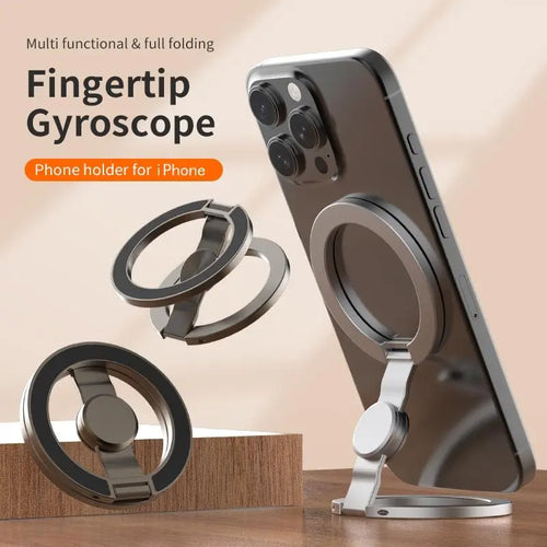 🧲 2-in-1 Magnetic Phone Stand & Fidget Spinner – Foldable, 360° Rotation