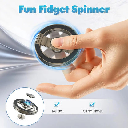 🧲 2-in-1 Magnetic Phone Stand & Fidget Spinner – Foldable, 360° Rotation