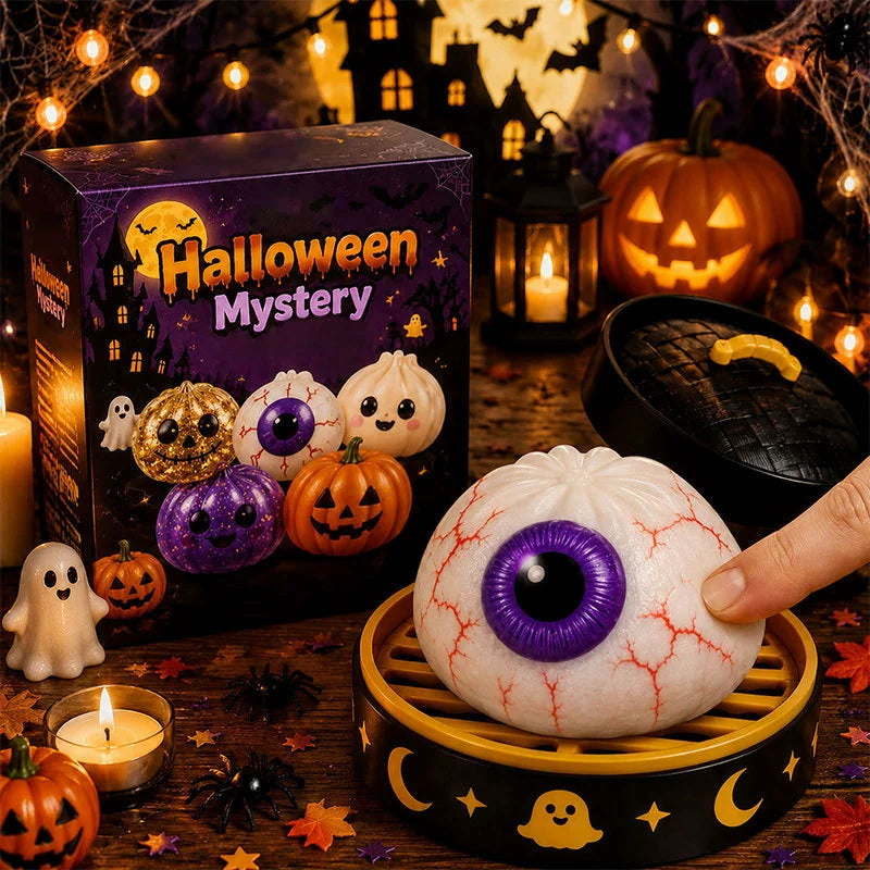 Halloween Mystery Dumpling Squishy Toy | Ghost Edition Surprise Capsule