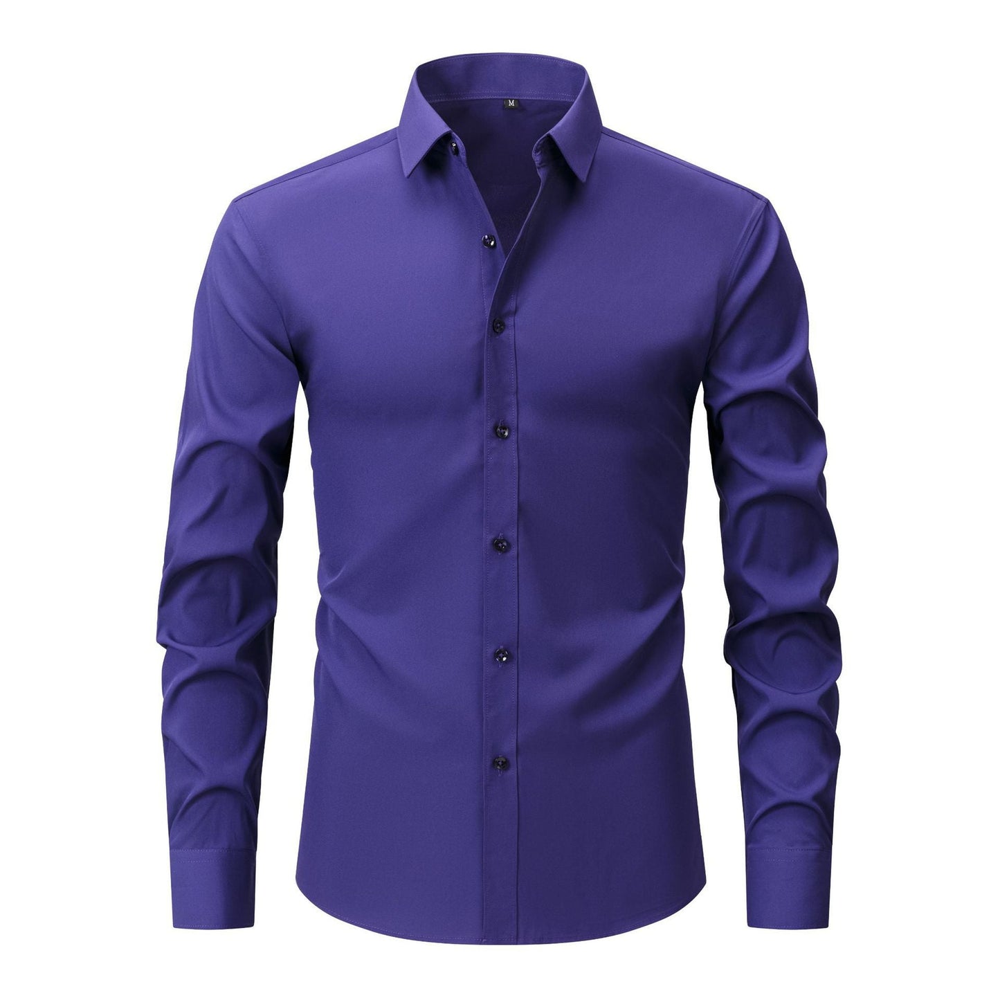 💪 Men's Stretch Slim Fit Short Sleeve Shirt – Button-Down Casual Style