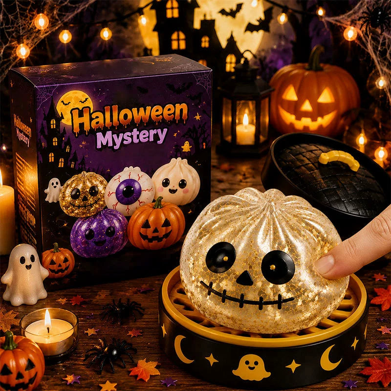 Halloween Mystery Dumpling Squishy Toy | Ghost Edition Surprise Capsule