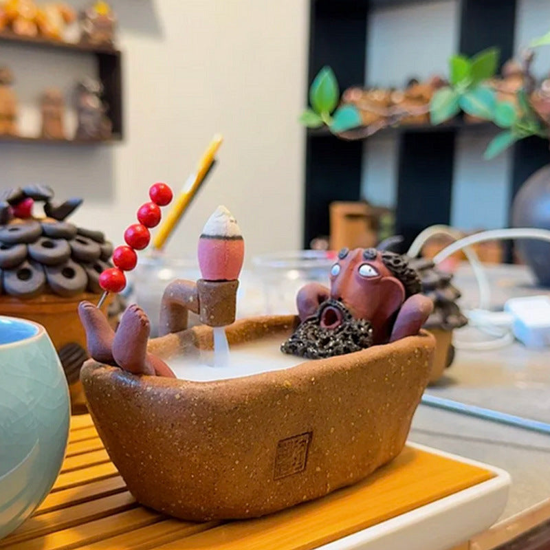 🌿 Terracotta Palo Santo Holder – Handmade Incense Burner For Calm Home Rituals