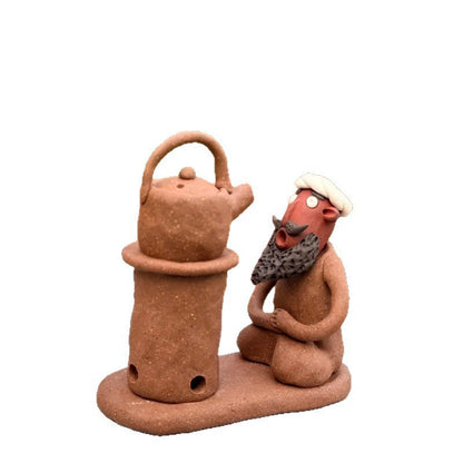 🌿 Terracotta Palo Santo Holder – Handmade Incense Burner For Calm Home Rituals