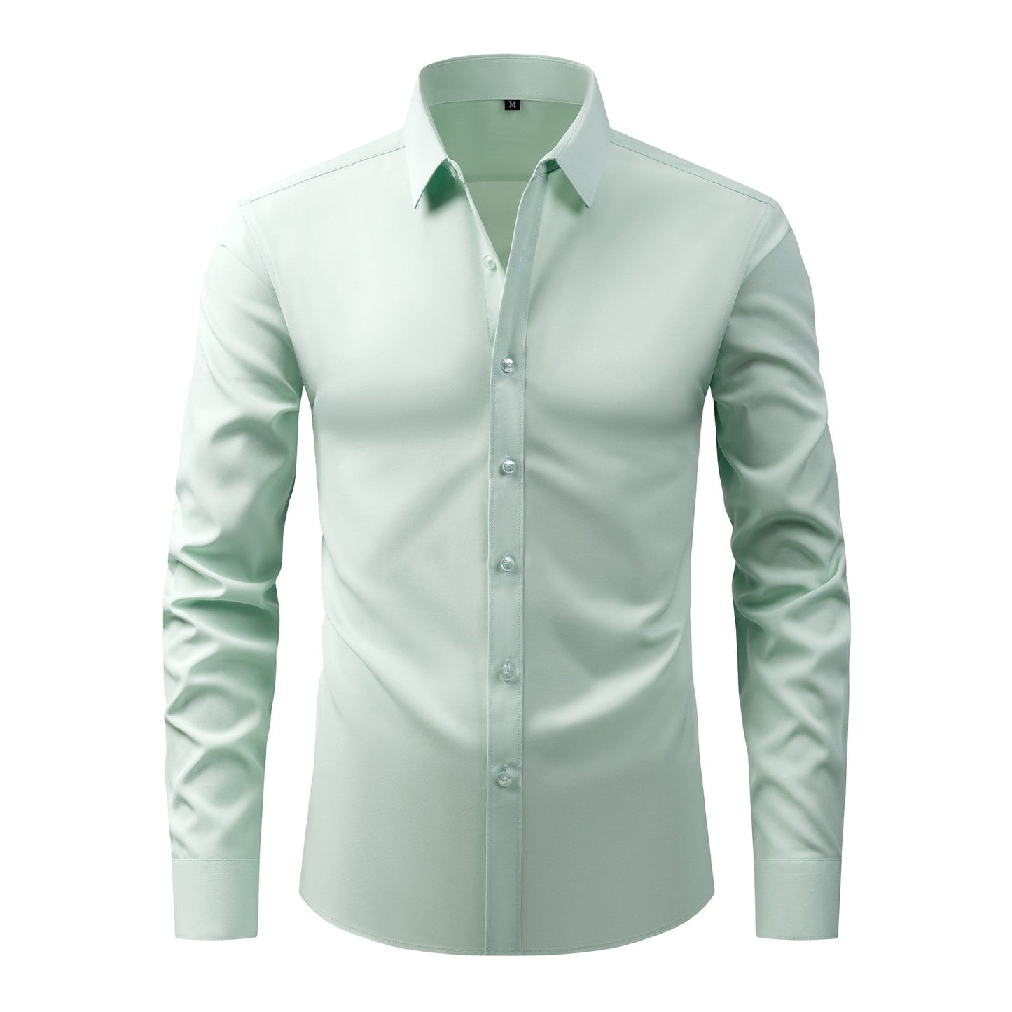 💪 Men's Stretch Slim Fit Short Sleeve Shirt – Button-Down Casual Style