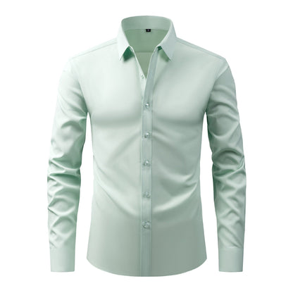 💪 Men's Stretch Slim Fit Short Sleeve Shirt – Button-Down Casual Style
