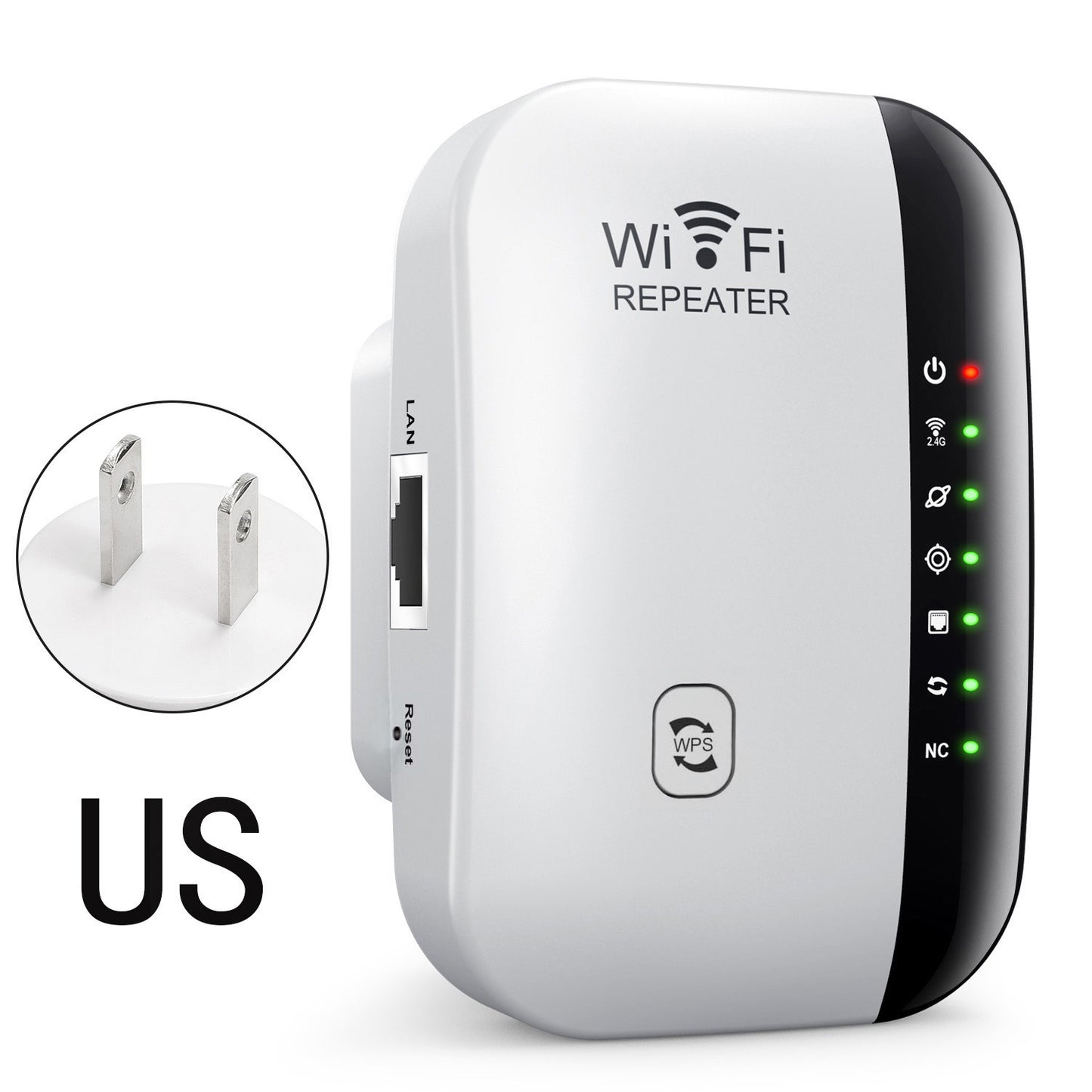 📶 WiFi Range Extender – Plug-In Repeater with Ethernet Port & Free Cable