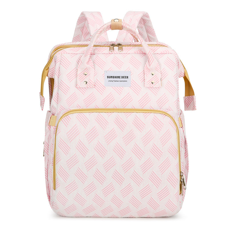 👶2-in-1 Baby Diaper Bag Backpack – Fold-Out Care Space & Large Storage