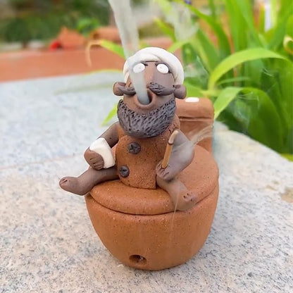 🌿 Terracotta Palo Santo Holder – Handmade Incense Burner For Calm Home Rituals
