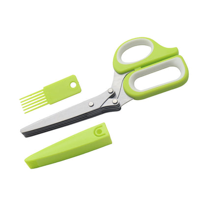 🌿 50% OFF 5-Blade Herb Scissors – Chop Fresh Herbs in Seconds