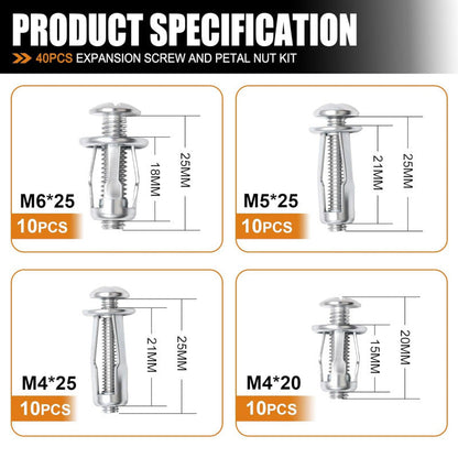 Heavy-Duty Rivet Nut Set (30/48/90PCS) - Carbon Steel Threaded Inserts with Rust-Resistant Zinc Coating, M4 M5 M6 Fasteners for Automotive, Furniture & DIY Repairs