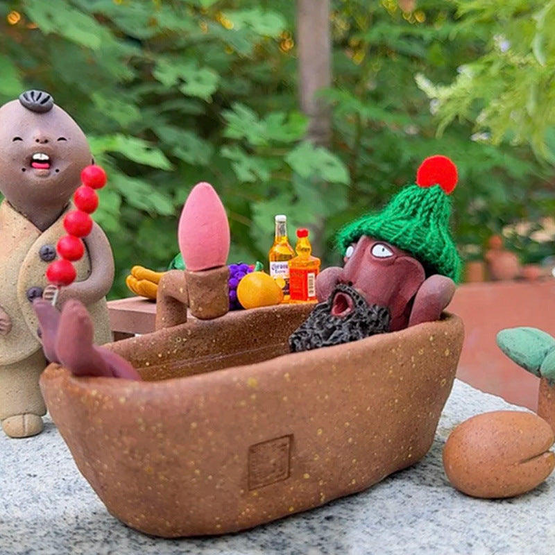 🌿 Terracotta Palo Santo Holder – Handmade Incense Burner For Calm Home Rituals