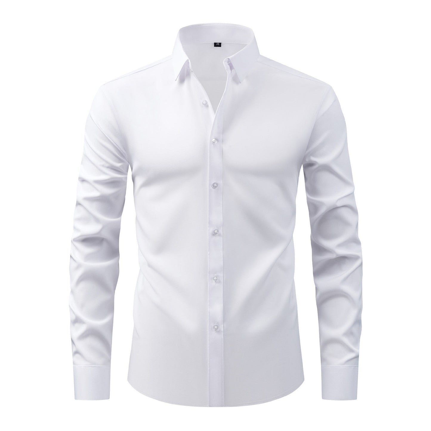 💪 Men's Stretch Slim Fit Short Sleeve Shirt – Button-Down Casual Style