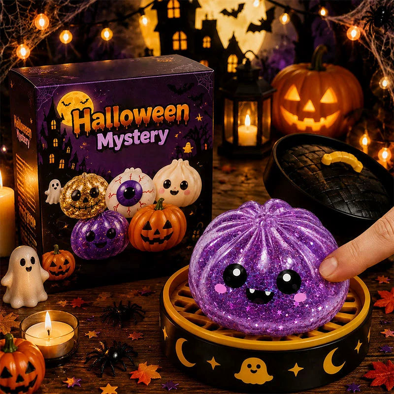 Halloween Mystery Dumpling Squishy Toy | Ghost Edition Surprise Capsule