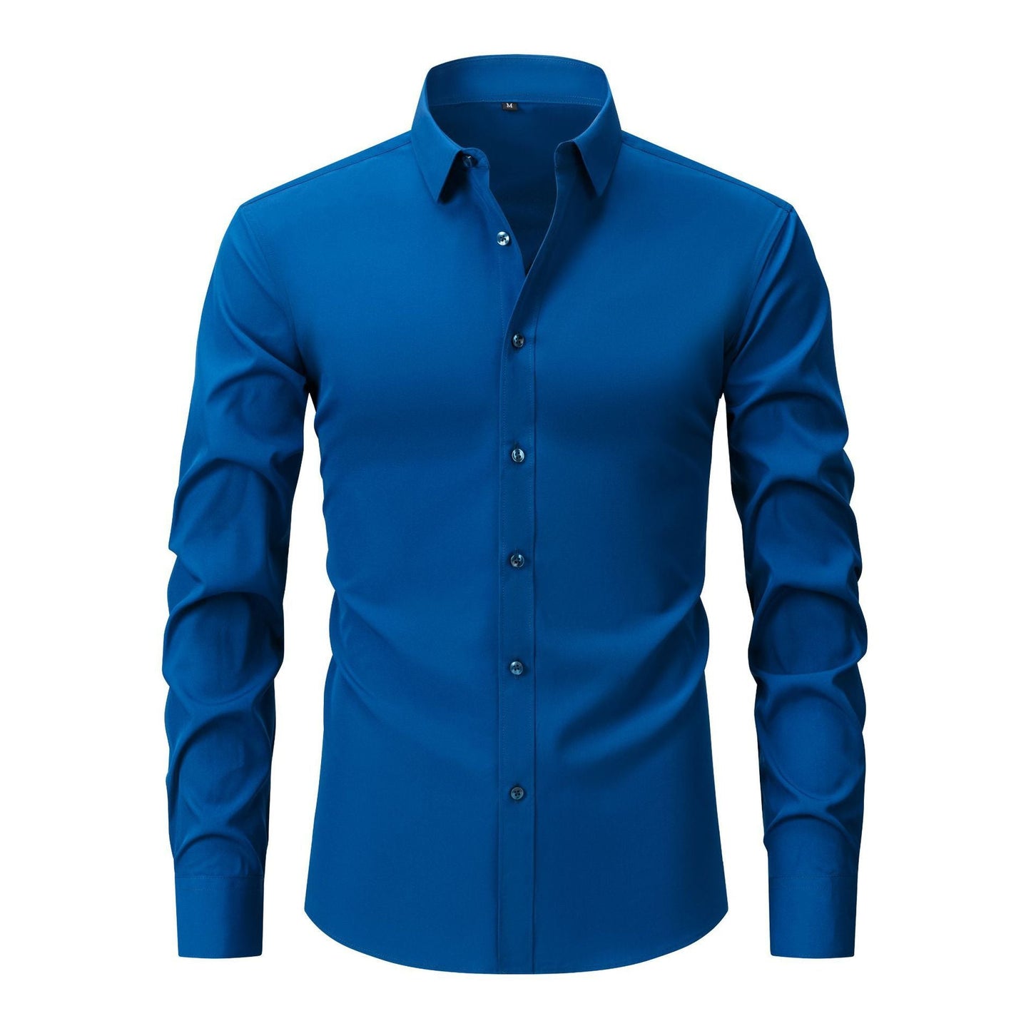 💪 Men's Stretch Slim Fit Short Sleeve Shirt – Button-Down Casual Style