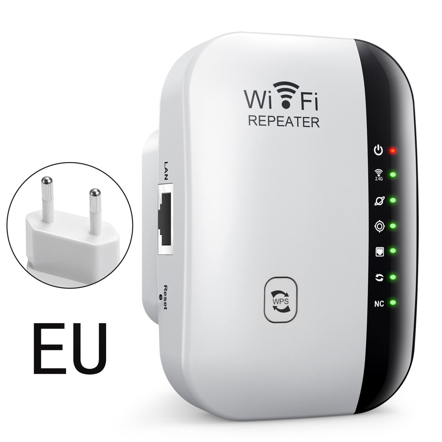 📶 WiFi Range Extender – Plug-In Repeater with Ethernet Port & Free Cable