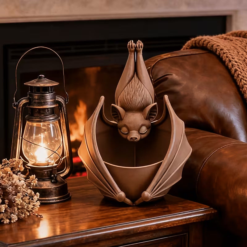 🦇 Hanging Bat Planter — Gothic Botanical Wall Decor