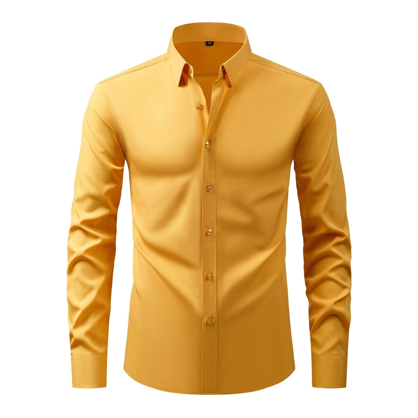 💪 Men's Stretch Slim Fit Short Sleeve Shirt – Button-Down Casual Style
