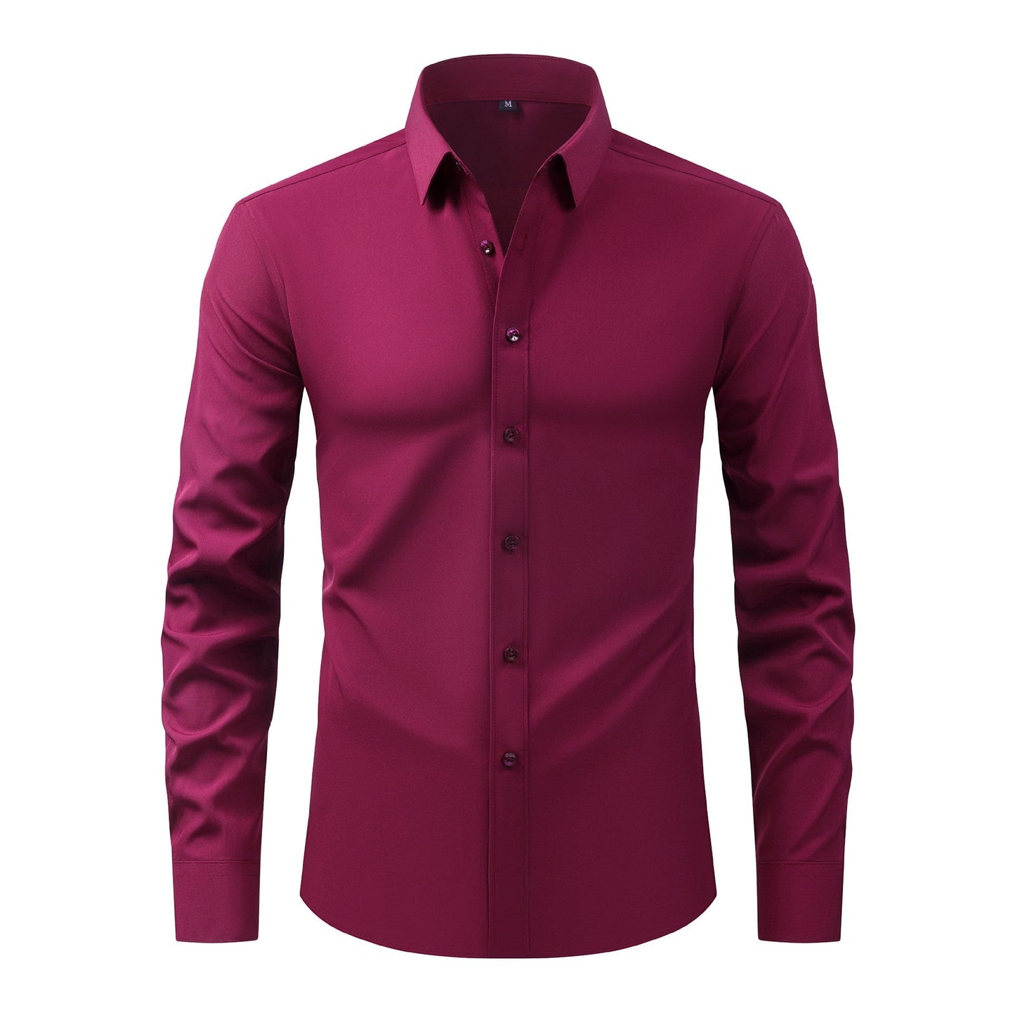 💪 Men's Stretch Slim Fit Short Sleeve Shirt – Button-Down Casual Style