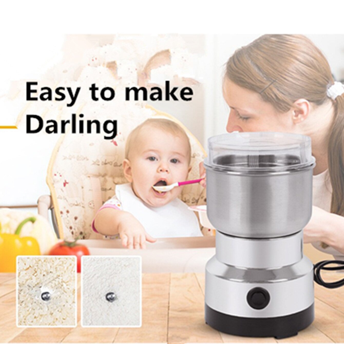 ⚡ Electric Coffee & Spice Grinder – Freshly Ground in Seconds