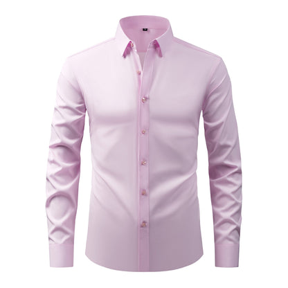 💪 Men's Stretch Slim Fit Short Sleeve Shirt – Button-Down Casual Style