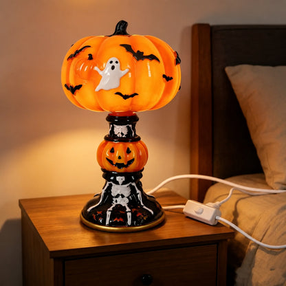 🎃 Vintage Halloween Pumpkin Lamp – Create A Cozy Haunted Glow For Your Home