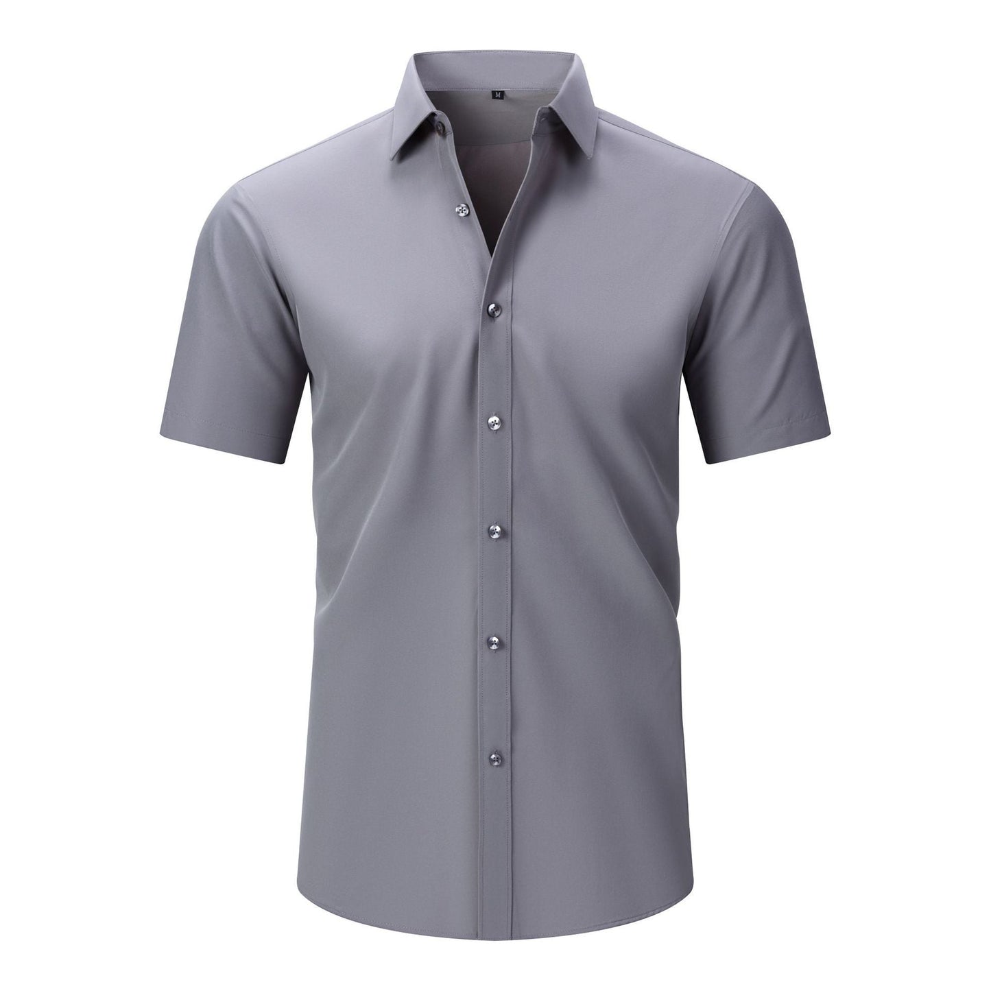 💪 Men's Stretch Slim Fit Short Sleeve Shirt – Button-Down Casual Style