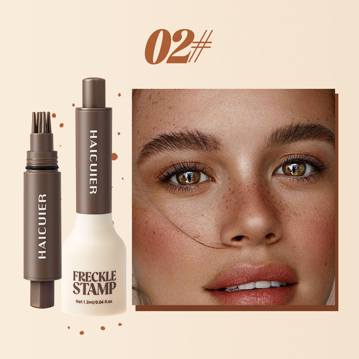Natural Freckle Stamp Pen – Waterproof Quick-Dry 5-Point Makeup Tool