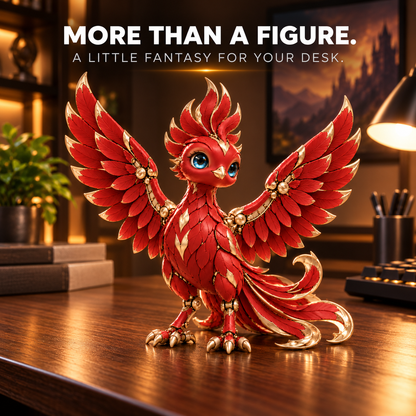 🔥 LIMITED-TIME OFFER | Red & Gold Egg-to-Phoenix Transforming Figure