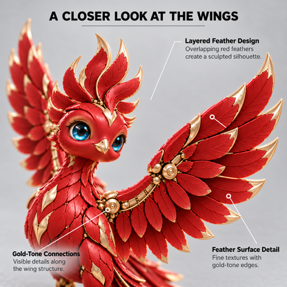 🔥 LIMITED-TIME OFFER | Red & Gold Egg-to-Phoenix Transforming Figure