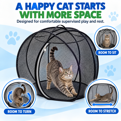 🐱 Pop-Up Cat Playpen 🌿 Fresh Air, Safe Space, Happy Cat
