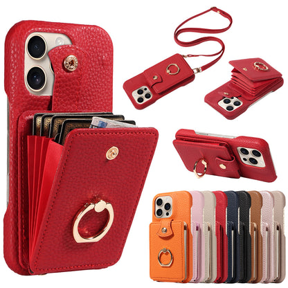 🔥🔥🔥All-in-One Crossbody Wallet Phone Case with Card Holder & Ring Grip