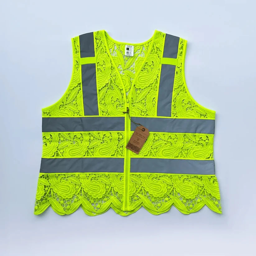 💚 Lace Safety Vest | Stylish Hi-Vis Workwear
